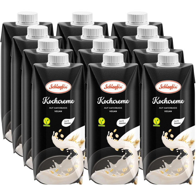 Schlagfix Kochcreme auf Haferbasis, 12er Pack