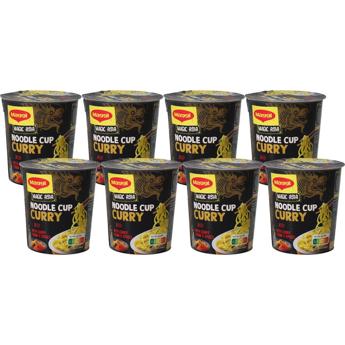 Maggi Instant Nudeln Curry, 8er Pack
