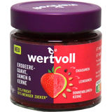 Mindestens haltbar bis: 31.12.2025 wertvoll Fruchtaufstrich Erdbeer-Guave