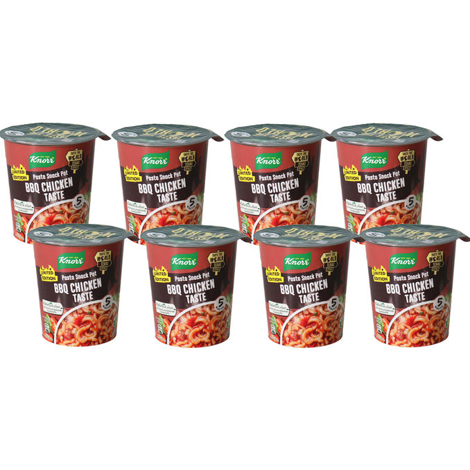 Knorr Pasta Snackbecher Chicken BBQ, 8er Pack