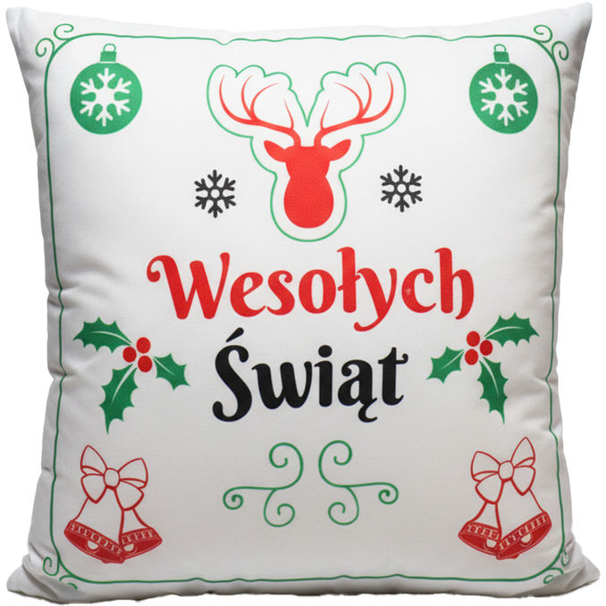 MAXX10GROUP Dekokissen "Wesołych świąt"