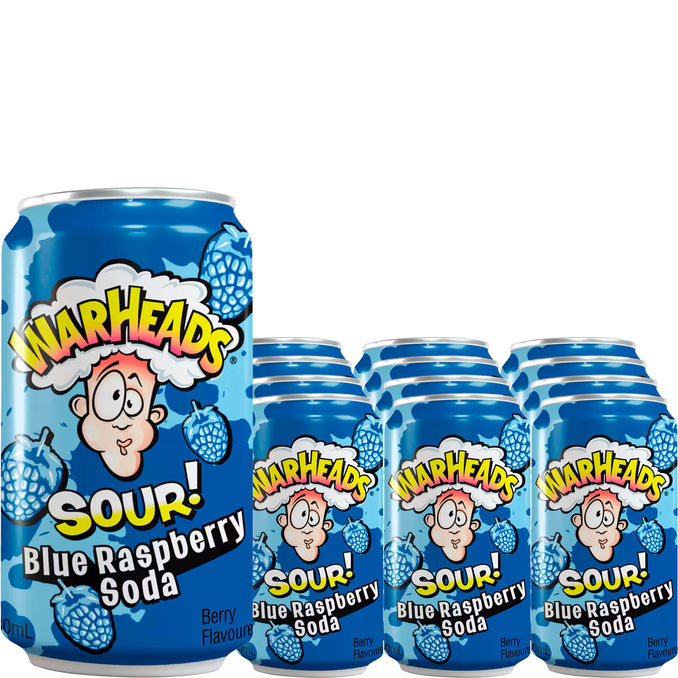 Warheads Soda Sour Blue Raspberry, 12er Pack (EINWEG) zzgl. Pfand