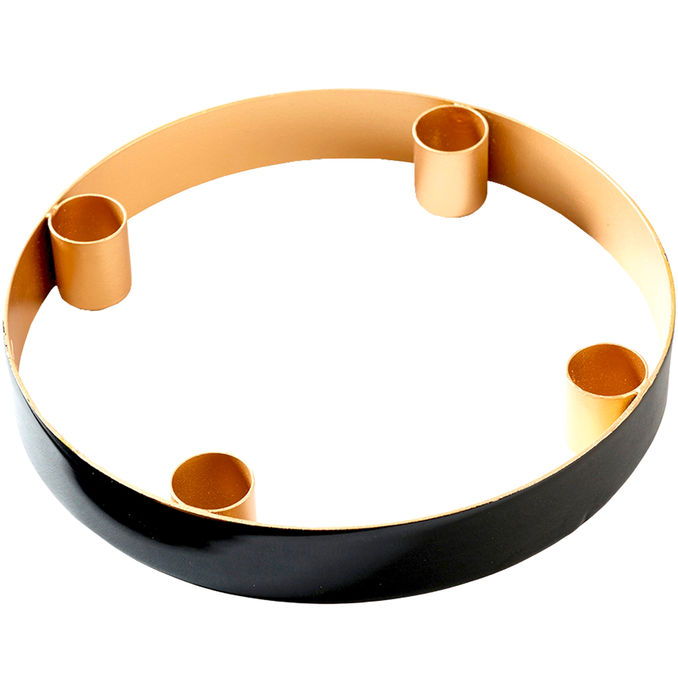 Florissima Metall Kerzenring Schwarz