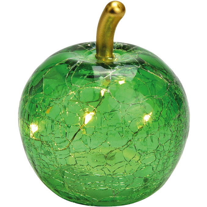 Wurm Deko-Apfel aus Glas