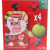 Bäst före: 2026-11-01 Semper Fruktmums Jordgubb 4-pack