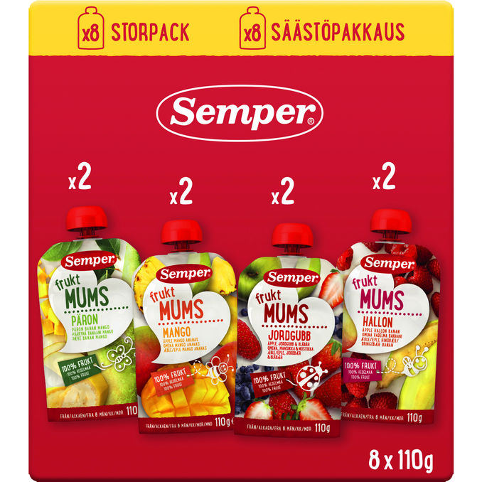 Semper Frugtmums Storpak 8-pak