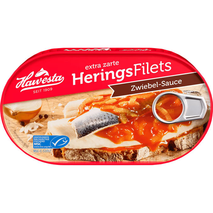 Hawesta Heringsfilets in Zwiebelsauce