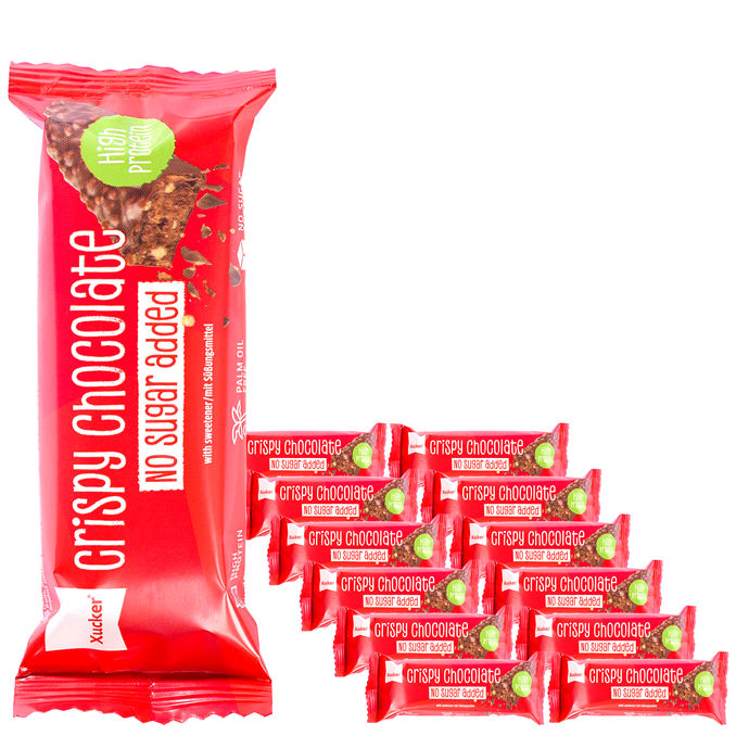 Xucker Proteinriegel Crispy Chocolate, 12er Pack
