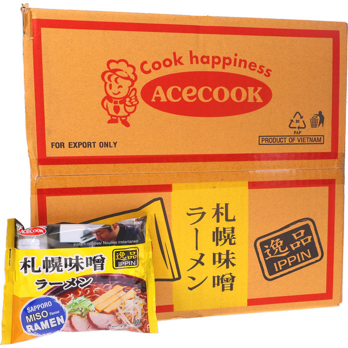 ACECOOK Snabbnudlar Miso 30-pack