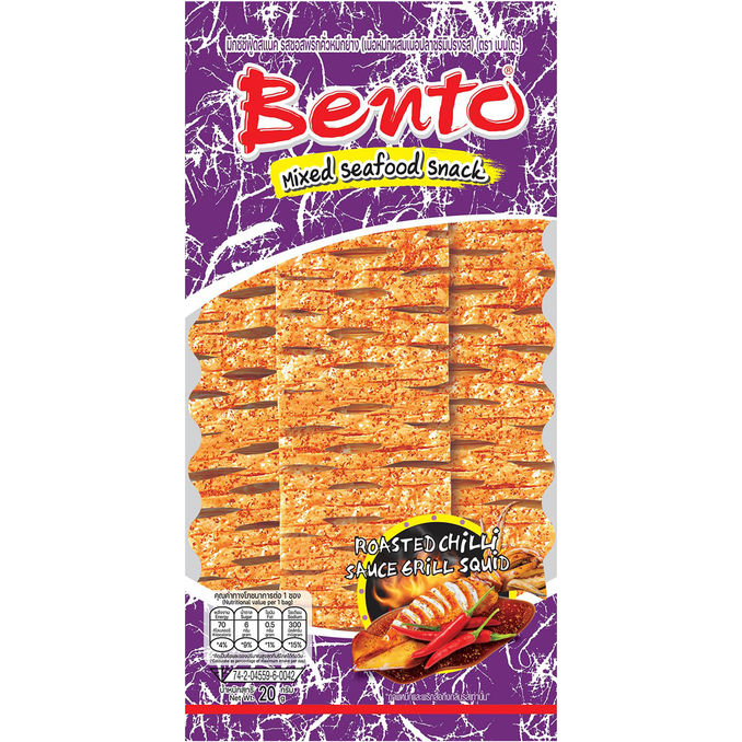 Bento Tintenfisch Snack Gegrilt mit Chilisoße