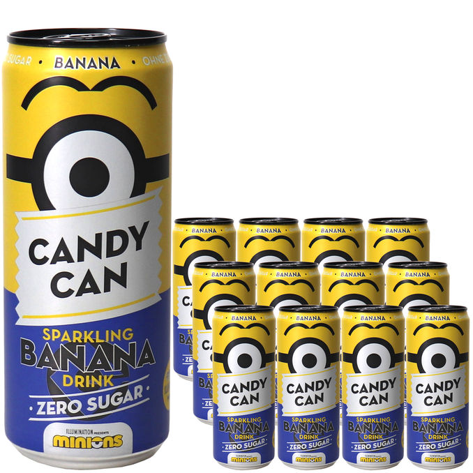 Candy Can Minions Sparkling Banana Zero, 12er Pack (EINWEG) zzgl. Pfand