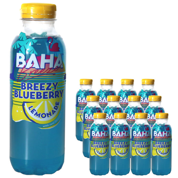 BAHA Limonade Blueberry, 12er Pack (EINWEG) zzgl. Pfand