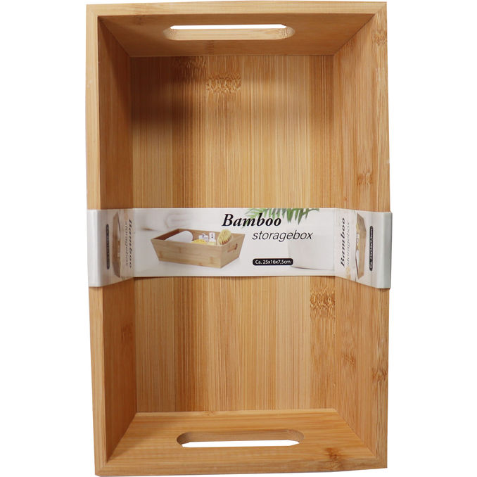 Aufbewahrungsbox aus Bambus, Ca. 25x16x7,5 cm von Action | Motatos