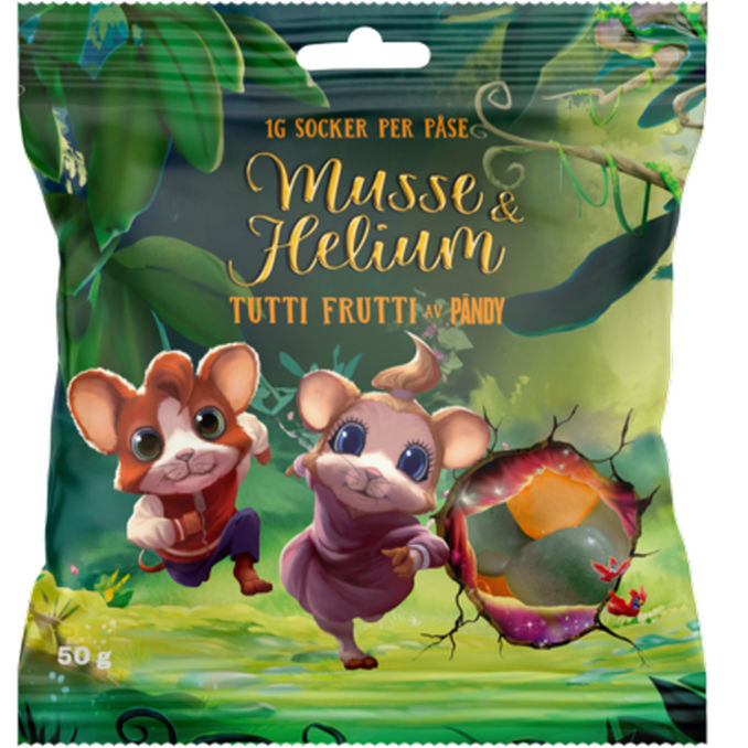 Pändy Musse & Helium Tutti Frutti Slik