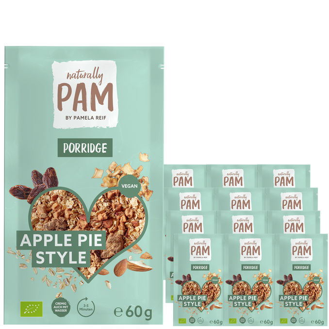 Naturally Pam Bio-Porridge Apple Pie, 12er Pack