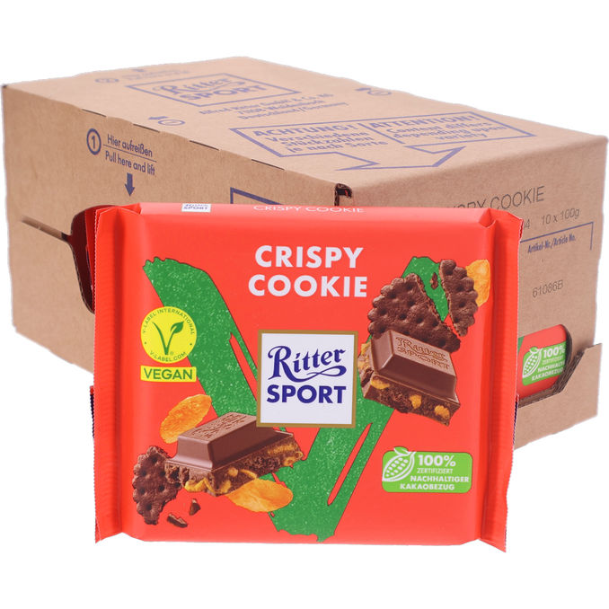 Ritter Sport Crispy Cookie Vegan 10-pak