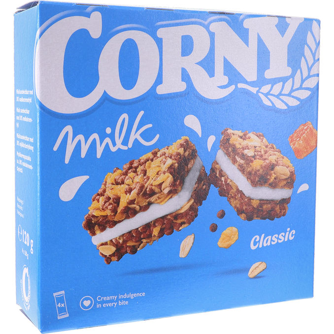 Corny Mellanmålsbar Milk 4-pack