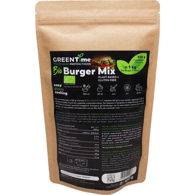 GREENTime BIO Vegan Burger Mix, Maxi Pack
