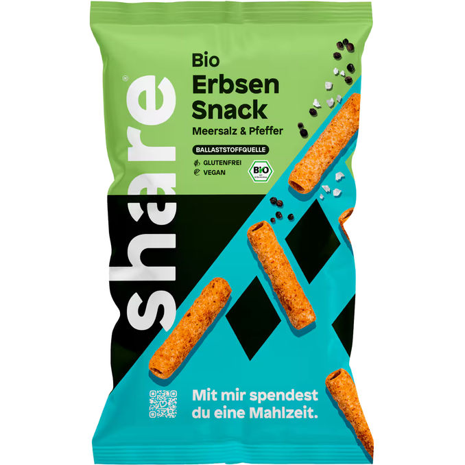 Share BIO Erbsen Snack Meersalz & Pfeffer