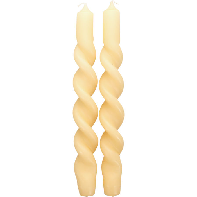 inicio Kynttilä Kierre Keltainen 2-pack