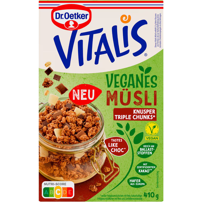 Dr. Oetker Veganes Knusper-Müsli Triple Chunks