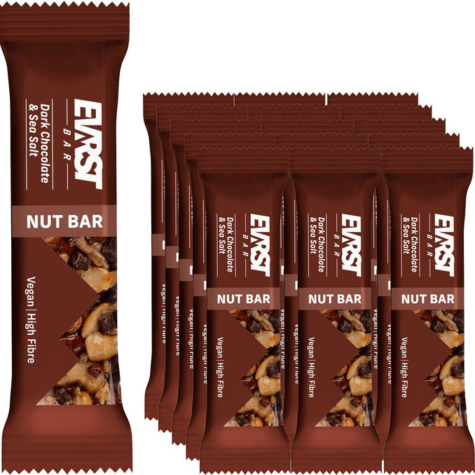 EVRST Nussriegel Dunkle Schokolade Meersalz, 15er Pack