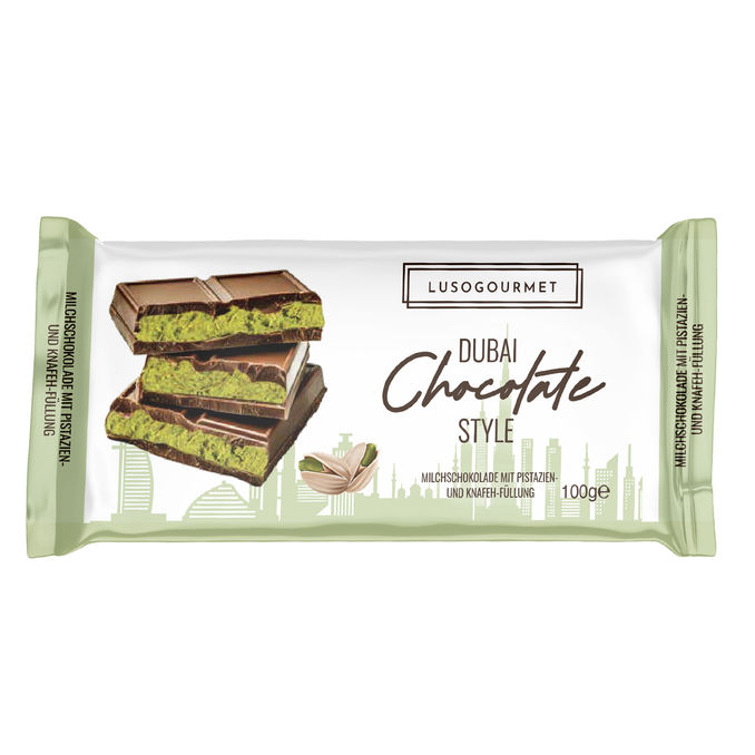 Lusogourmet Dubai Milchschokolade Pistaziencreme