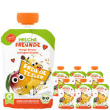 Freche Freunde BIO Quetschie Mango, Banane mit Joghurt & Hafer, 6er Pack