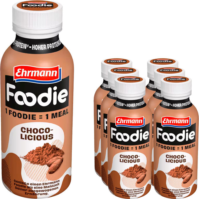 Ehrmann Foodie Trinkmahlzeit Choco, 6-Pack (EINWEG) zzgl. Pfand 