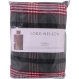 Lord Nelson Flannel Sengesæt Rødt & Sort 150x210 cm