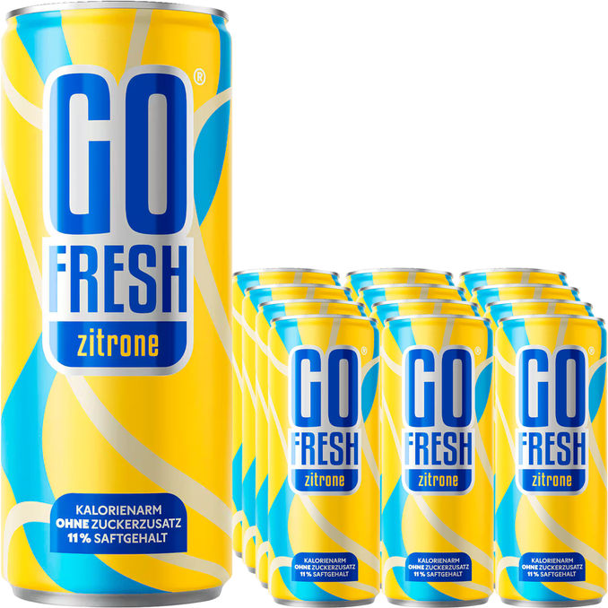 GO FRESH Zitronenlimonade, 12er Pack (EINWEG) zzgl. Pfand