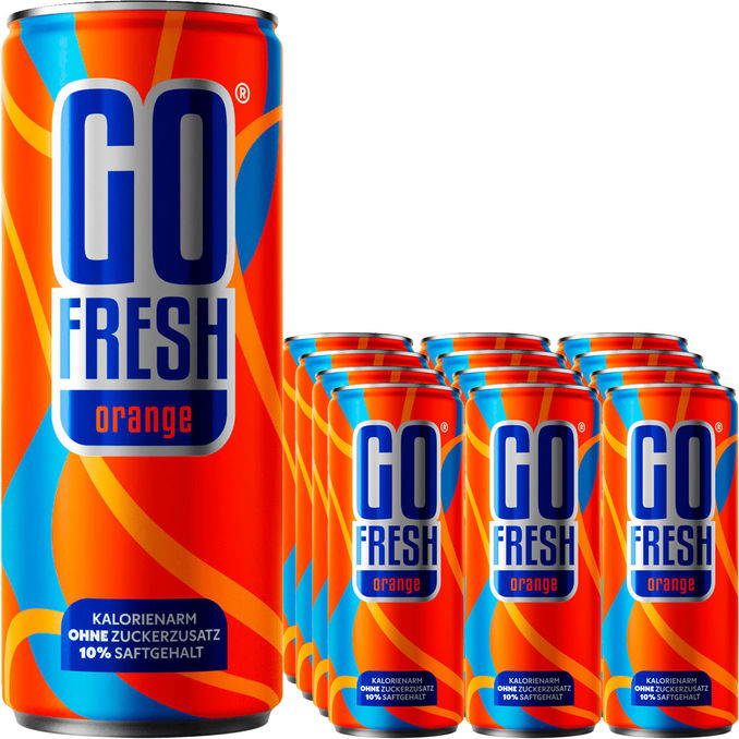 GO FRESH Orangenlimonade, 12er Pack (EINWEG) zzgl. Pfand