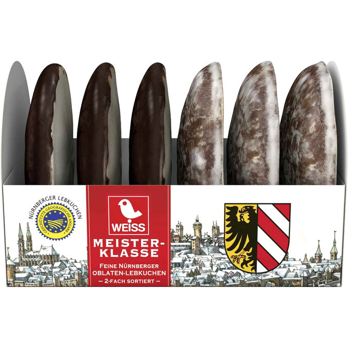 Weiss Feine Oblatenlebkuchen, glasiert und schokoliert