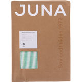 JUNA Sengesæt Striber Grøn/Hvid 220x220 cm