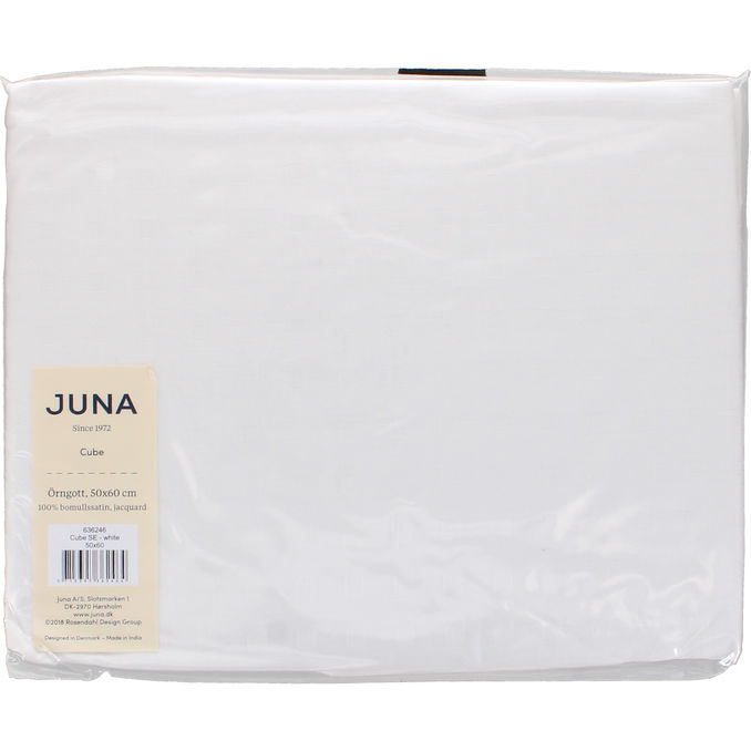 JUNA Cube Pudebetræk Hvid 60x50cm