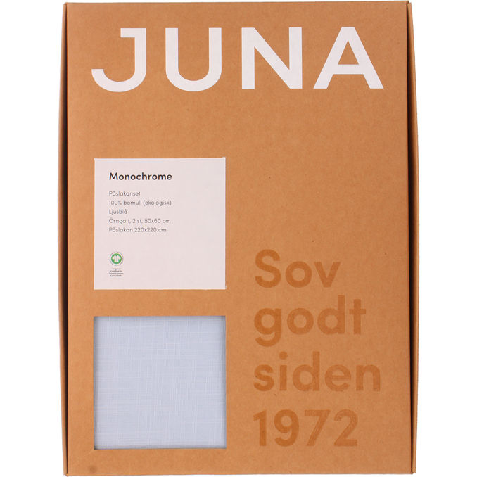 JUNA Sengesæt Monochrome Blå 220x220 cm