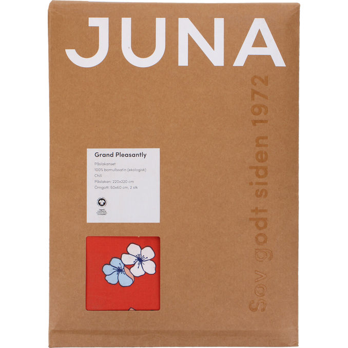 JUNA Påslakanset Chili 220x220 cm