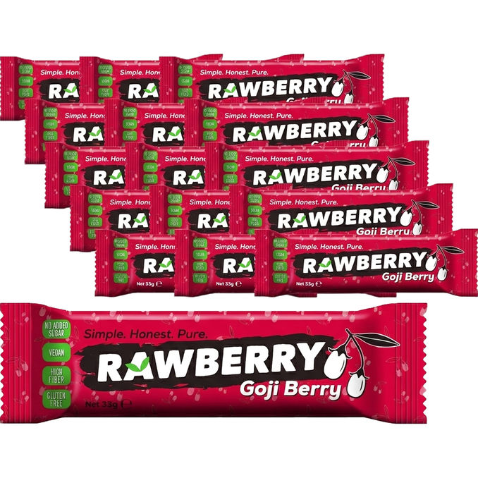 RAWBERRY Fruchtriegel Goji Beeren, 15er Pack