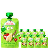 Mindestens haltbar bis: 16.05.2026 Fruchtbar BIO Quetschies Fruchtpüree Birne, Apfel & Hirse, 8er Pack