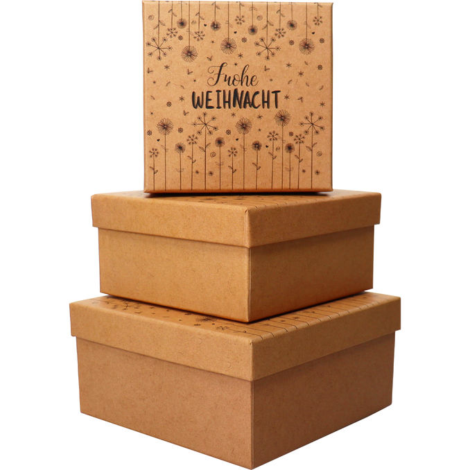 MAXX10GROUP Geschenkschachtel-Set, 3-teilig Frohe Weihnacht