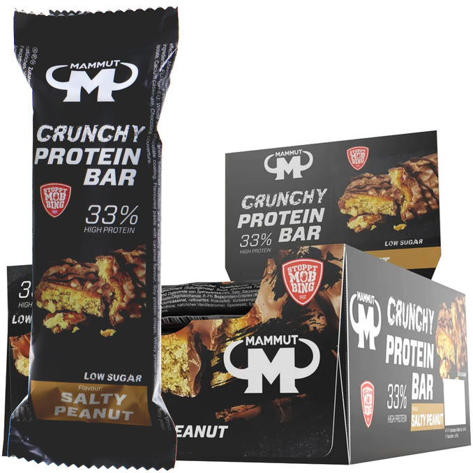Mammut Crunchy Proteinriegel Salty Peanut, 12er Pack