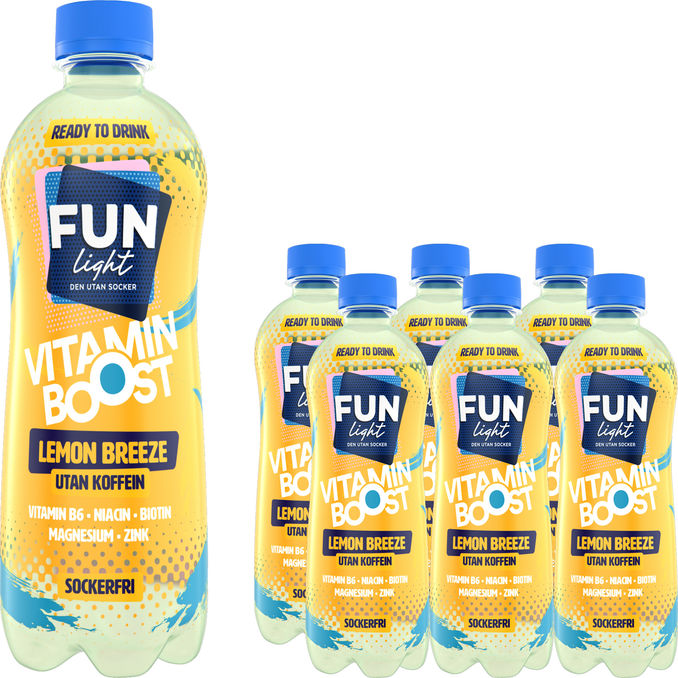 Fun Light Vitamindryck Lemon Breeze 6-pack
