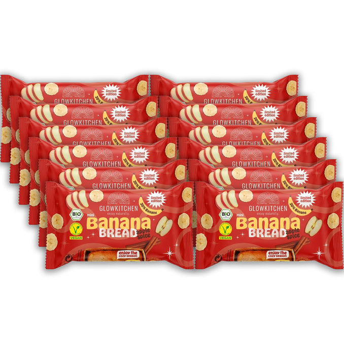 Glowkitchen Mini Bananenbrot, 12er Pack