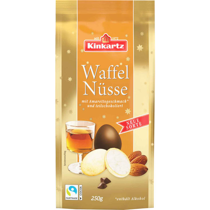 Kinkartz Waffelnüsse Amaretto Vollmilch teilschokoliert
