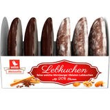 Weiss Oblaten-Lebkuchen teilschokoliert