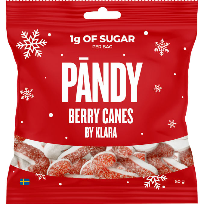 Pändy Berry Canes Jordgubb & Vanilj