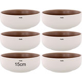 Studio Round North Skål Vit & Matte Bark 6-pack 15cm