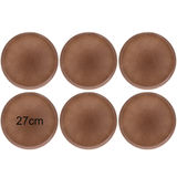 Studio Round North Tallrik Vit & Matte Bark 6-pack 27cm