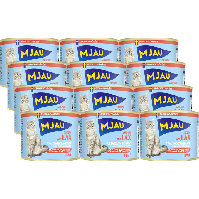Mjau Kattmat Paté Lax 12-pack