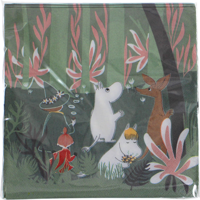 Moomin Servetter Mumin Skogsvänner 20-pack